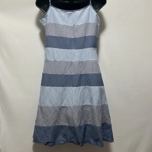 Striped Sleeveless Linen Dress Blue Size Medium Linen Slip Dress 5/$25 Sale - Picture 3 of 7